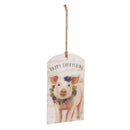 Wooden Wall décor, 2 Asst, Bunny & Pig