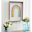 16" x 20" Framed Wood Wall Art Inspirational Rainbow
