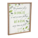 16" x 20" Framed Wood Wall Art, Green Leaves