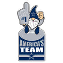 Dallas Cowboys Gnome Metal Sign 10"L x 30"H