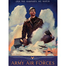 O'er The Ramparts We Watch US Vintage Military 15.5"L x 11.5"H Metal USA Wall Decor