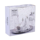 Season to Sparkle Candle, White Winter Candle and Accessories Table, Set