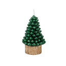 Shades of Emerald Candle, Tree Shaped Wax Candle, Set of 4
