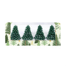 Shades of Emerald Candle, Tree Shaped Wax Candle, Set of 4