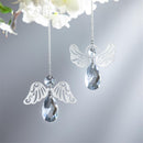 Memorial Trinket Metal and Crystal Hanging Angel, 6.5", Asst of 2, CDU