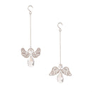 Memorial Trinket Metal and Crystal Hanging Angel, 6.5", Asst of 2, CDU