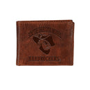 SD School of M & T, Embossed 100% Genuine Tumbled Leather Passcase Wallet, Brown