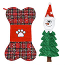 Glow in the Dark Christmas Stocking with Dog Toy Set, Snowman