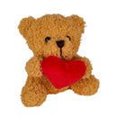 Valentine's Day Plush Toy Bean Bag Teddy Bear with Heart, 4.5", Asst of 2, CDU
