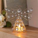 5" LED Metal Angel Tabletop Décor with Flickering Light in CDU