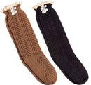 Ruffle Boot Socks, 2 Asst, Tan, Black,7wlg004