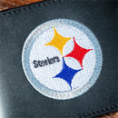 Pittsburgh Steelers Black Bi-Fold Embroidered Wallet w/ RFID Blocking