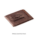 Front Pocket Wallet w/ RFID Blocking, University of Arkansas, Brown
