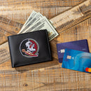 Florida State University Black Bi-Fold Embroidered Wallet w/ RFID Blocking