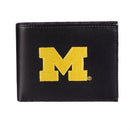 University Of Michigan Black Bi-Fold Embroidered Wallet w/ RFID Blocking