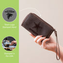 Wristlet Wallet, Brown, Atlanta Falcons
