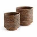 NAPA Home & Garden, BURMA RATTAN CACHEPOTS LARGE, SET OF 2