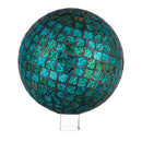 10" Mosaic Glass Gazing Ball, Turquoise Mosaic,84g2483