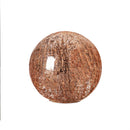 8" LED Copper & Blush Crackled Decorative Ball, Asst of 2