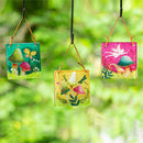 Cottage Garden Suncatcher, Embossed Fairy Garden Glass Suncatcher, CDU