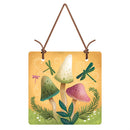 Cottage Garden Suncatcher, Embossed Fairy Garden Glass Suncatcher, CDU