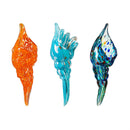 Blue Coastal Plant Support & Accessories, Watering Channel, Art Glass Seashell, CDU