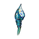 Blue Coastal Plant Support & Accessories, Watering Channel, Art Glass Seashell, CDU