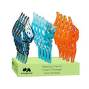 Blue Coastal Plant Support & Accessories, Watering Channel, Art Glass Seashell, CDU