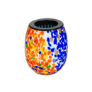 Blue Coastal Planter, Glass Planter with Plastic Self-Watering Top, CDU