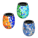 Blue Coastal Planter, Glass Planter with Plastic Self-Watering Top, CDU