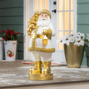 Joyful Traditions Garden Statue, Resin Statue, Gold Santa, 32"H