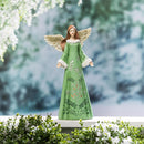 Shades of Emerald Garden Statue, Resin Statue, Angel, 12"H