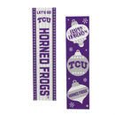 46" Double Sided Leaner, Texas Christian University, Christmas