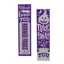 46" Double Sided Leaner, Texas Christian University, Halloween