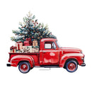 Holly Homestead LED Metal Porch Leaner, Metal, Red Truck, 21" L x 14" H