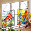 Petal & Plow Indoor Wall Decor, Farm Stained-Glass Wall Décor, 12" L x 12" H, Asst of 2
