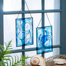 Blue Coastal Indoor Wall Decor, Stained-Glass, Stained Glass Wall Décor, 8" L x 10" H