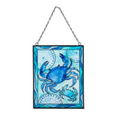Blue Coastal Indoor Wall Decor, Stained-Glass, Stained Glass Wall Décor, 8" L x 10" H