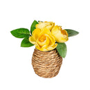 Hop Into Spring Faux Floral Table Decor Artificial Floral Potted, 4"H, Asst of 4, In Wooden Crate CD