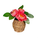 Hop Into Spring Faux Floral Table Decor Artificial Floral Potted, 4"H, Asst of 4, In Wooden Crate CD