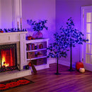 Halloween Maple LED Color Changing Garland, 72"L