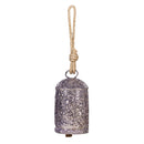 Pearl and Pine Garden Bell, Metal Bell, Metallic Glass, Asst of 4