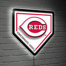 Cincinnati Reds, LED Wall Decor, Edgelite, Baseball Homeplate