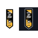 Pittsburgh Penguins Hockey Pennant Glazelite LED Decor