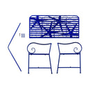 Blue Starfish Metal Bench