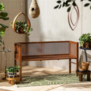 13" Drop Shape Hanging Metal Planter, Rust