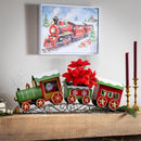 Twas the Night Planter, Metal Planter, Christmas Train, 25" L x 14" H