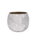Pearl and Pine Planters, Mirror Glass Planters, Nested Set of 2