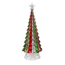 Sugar & Stripes Bright LED Table Decor Candy Striped Tree Plastic, 13.25"H