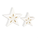 Season to Sparkle LED Table Decor Star with Snowflake Cut Out Ceramic Set